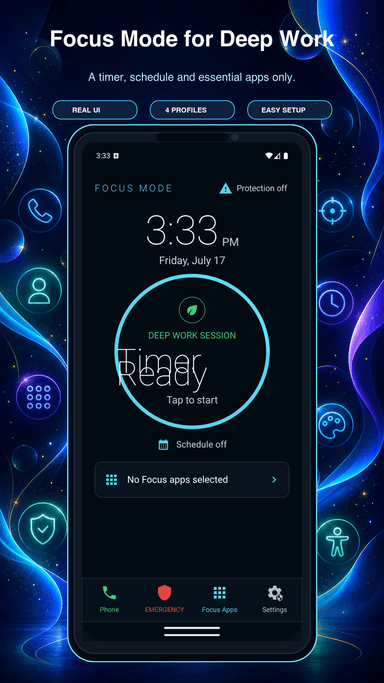 Focus Mode home screen